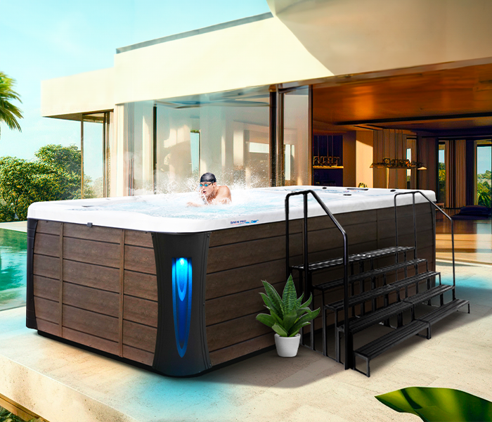 Calspas hot tub being used in a family setting - Gardendale